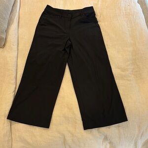 Chic Black Wide-Leg cropped Pants